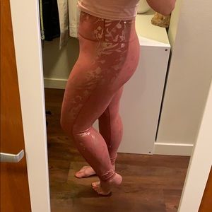 Fabletics Pink and gold leggings